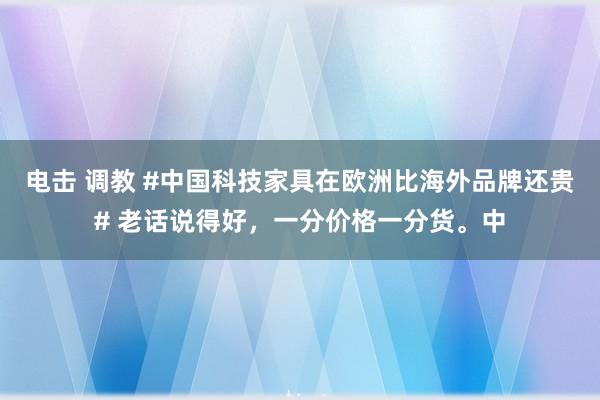 电击 调教 #中国科技家具在欧洲比海外品牌还贵# 老话说得好，一分价格一分货。中