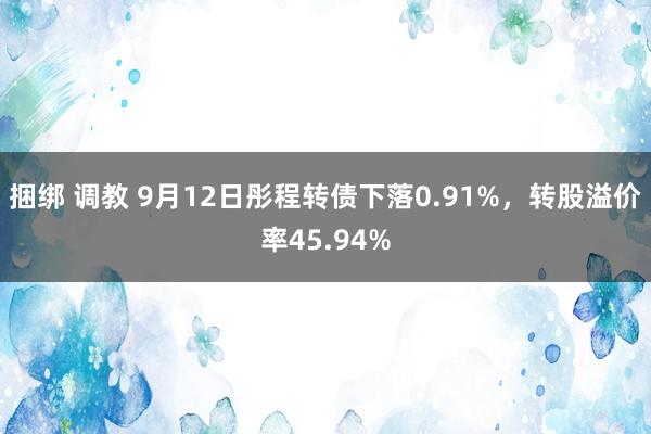 捆绑 调教 9月12日彤程转债下落0.91%，转股溢价率45.94%