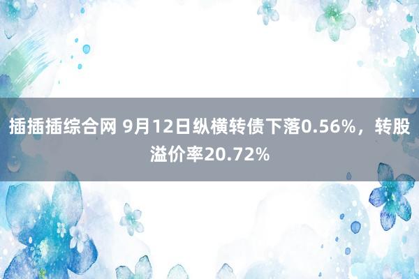 插插插综合网 9月12日纵横转债下落0.56%，转股溢价率20.72%