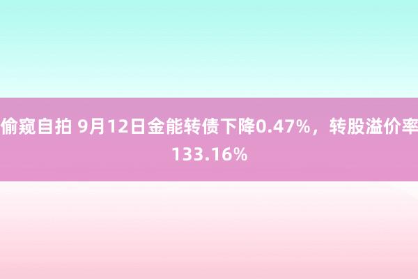 偷窥自拍 9月12日金能转债下降0.47%，转股溢价率133.16%