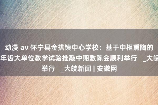 动漫 av 怀宁县金拱镇中心学校：基于中枢熏陶的小学数学中高年齿大单位教学试验推敲中期敷陈会顺利举行   _大皖新闻 | 安徽网