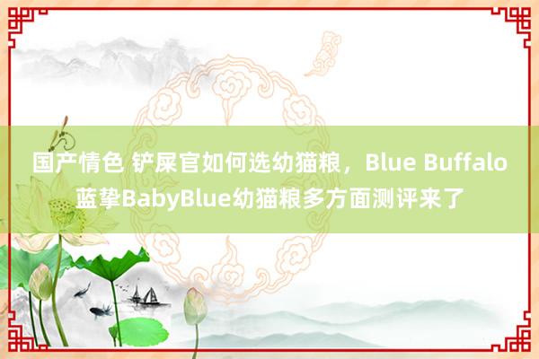 国产情色 铲屎官如何选幼猫粮，Blue Buffalo蓝挚BabyBlue幼猫粮多方面测评来了