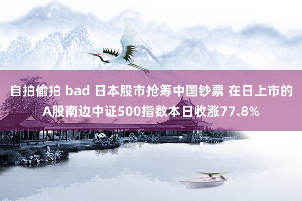 自拍偷拍 bad 日本股市抢筹中国钞票 在日上市的A股南边中证500指数本日收涨77.8%