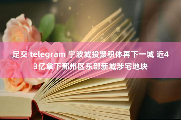 足交 telegram 宁波城投聚积体再下一城 近43亿拿下鄞州区东部新城涉宅地块