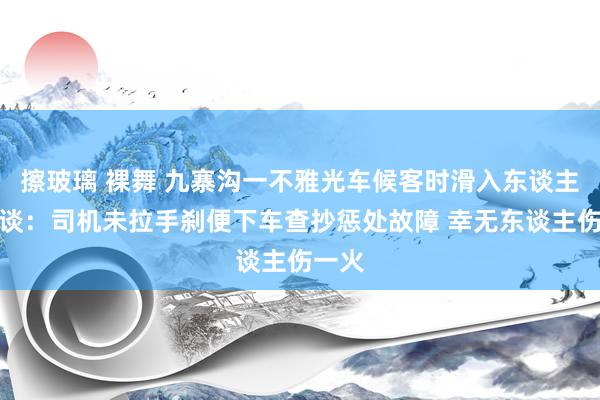 擦玻璃 裸舞 九寨沟一不雅光车候客时滑入东谈主行栈谈：司机未拉手刹便下车查抄惩处故障 幸无东谈主伤一火