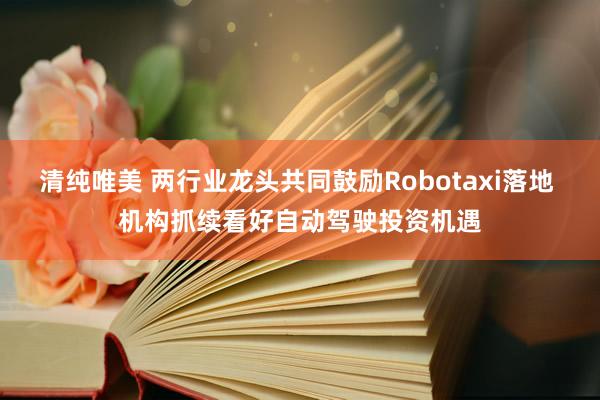 清纯唯美 两行业龙头共同鼓励Robotaxi落地 机构抓续看好自动驾驶投资机遇