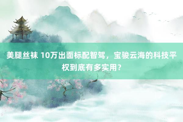 美腿丝袜 10万出面标配智驾，宝骏云海的科技平权到底有多实用？