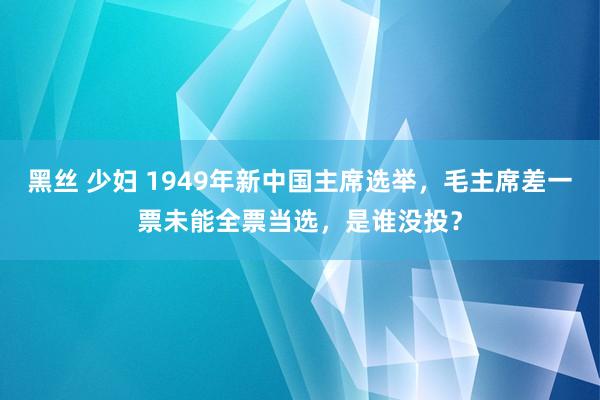 黑丝 少妇 1949年新中国主席选举，毛主席差一票未能全票当选，是谁没投？