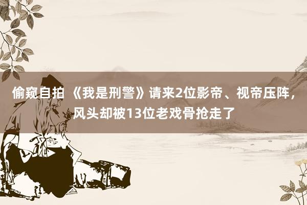 偷窥自拍 《我是刑警》请来2位影帝、视帝压阵，风头却被13位老戏骨抢走了