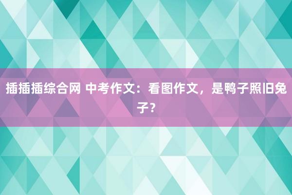 插插插综合网 中考作文：看图作文，是鸭子照旧兔子？