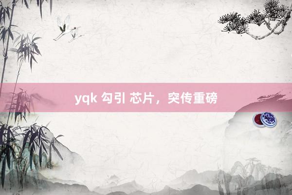 yqk 勾引 芯片，突传重磅