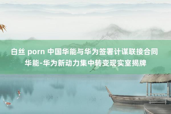 白丝 porn 中国华能与华为签署计谋联接合同 华能-华为新动力集中转变现实室揭牌