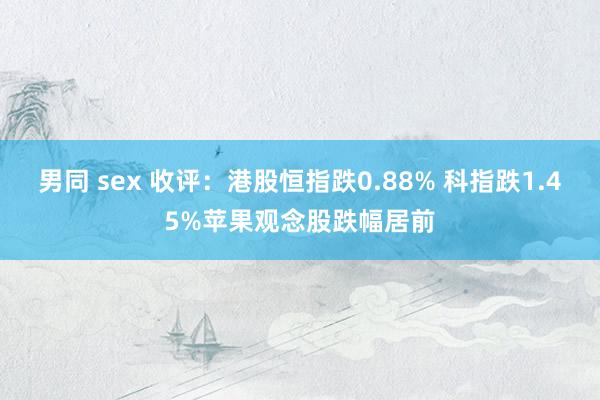 男同 sex 收评：港股恒指跌0.88% 科指跌1.45%苹果观念股跌幅居前