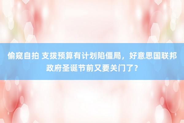 偷窥自拍 支拨预算有计划陷僵局，好意思国联邦政府圣诞节前又要关门了？