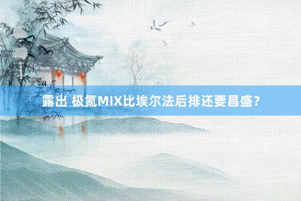 露出 极氪MIX比埃尔法后排还要昌盛？