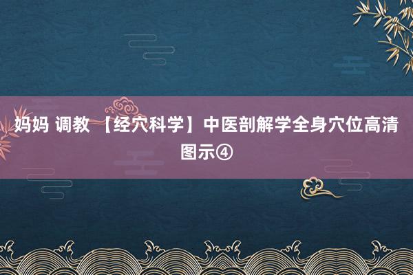 妈妈 调教 【经穴科学】中医剖解学全身穴位高清图示④