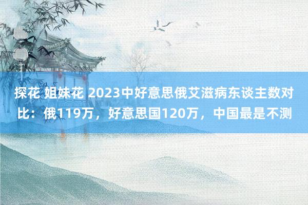 探花 姐妹花 2023中好意思俄艾滋病东谈主数对比：俄119万，好意思国120万，中国最是不测