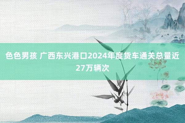 色色男孩 广西东兴港口2024年度货车通关总量近27万辆次