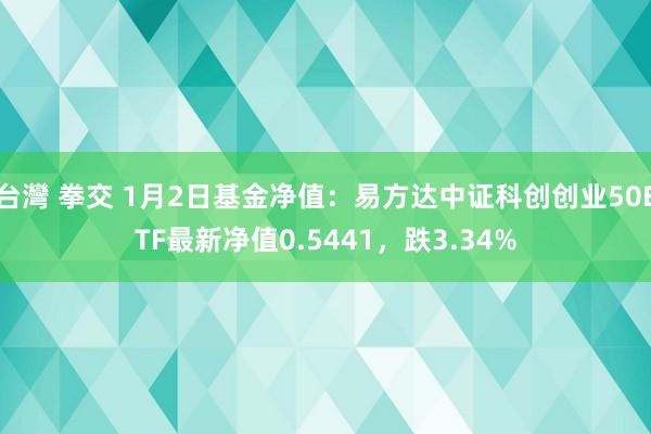 台灣 拳交 1月2日基金净值：易方达中证科创创业50ETF最新净值0.5441，跌3.34%