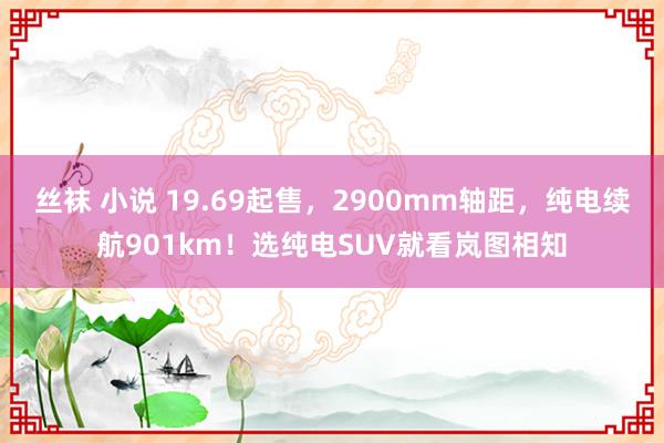 丝袜 小说 19.69起售，2900mm轴距，纯电续航901km！选纯电SUV就看岚图相知