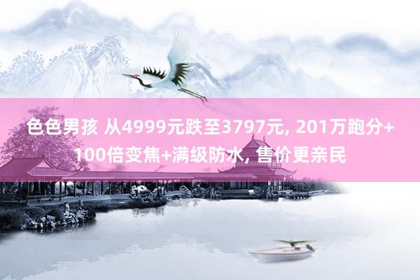 色色男孩 从4999元跌至3797元， 201万跑分+100倍变焦+满级防水， 售价更亲民